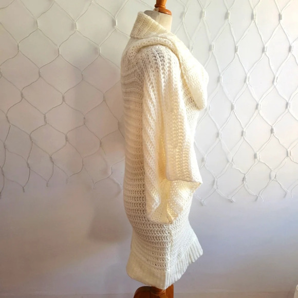 Arden B Cowl Neck Sweater Dress / Sweet Cream / Size Small - Picture 3 of 5